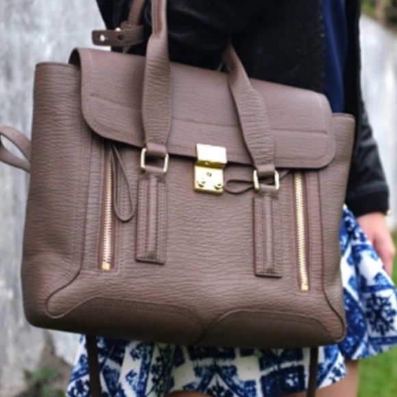 3.1 Phillip Lim Large Pashli Taupe Satchel - Picture 3 of 3